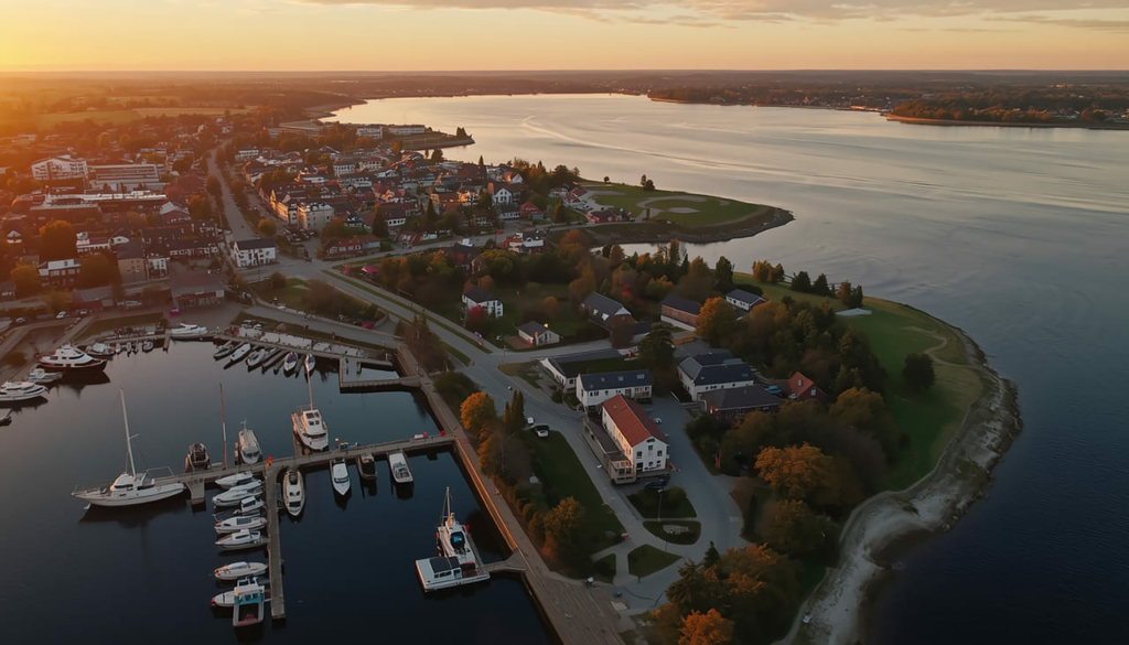 Flygbild över Höganäs Sverige